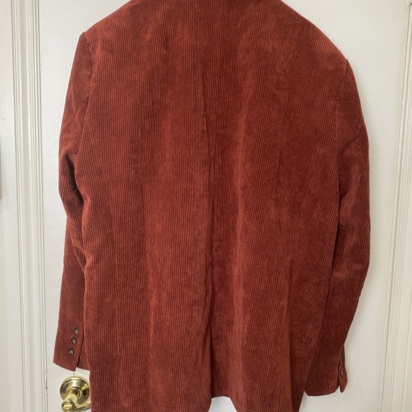 NWT, Abbot Elementary Men’s rust corduroy blazer/jacket.  lined, front pockets - Picture 11 of 12